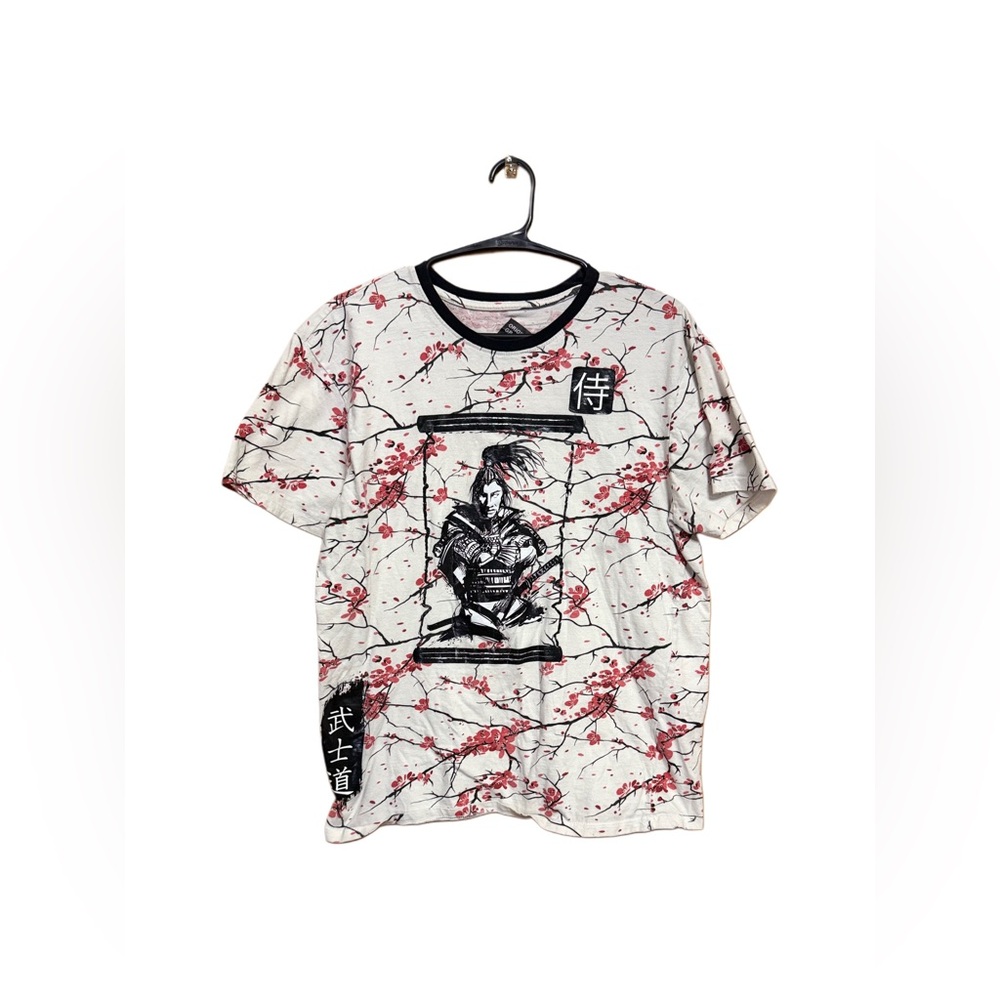 🌸 Original Gravity Samurai Cherry Blossom Graphic Tee Japanese Inspired Shirt M